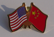 America China Flag Friendship pins
