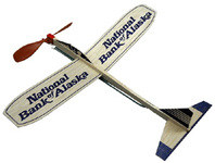 Balsa motorplane airplane - 12 inch wing - MADE IN USA