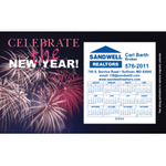 New Years Fireworks - Holiday Magnetic Calendar Perfcard
