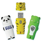 Animal Shaped USB Drives: Panda, Tiger, Frog