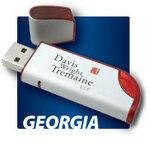 Georgia Brushed Aluminum Memory Stick / USB Drive
