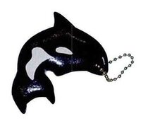 Orca / Killer Whale Shaped Floating Keychain