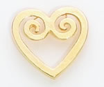 Heart Swirl Lapel Pin