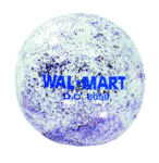 Inflatable Clear with Red, White, and Blue Glitter Beachball