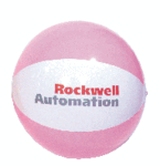 Inflatable Two-Color Pink/White Beachball