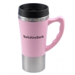 16oz Metallic Steel Grip Travel Cup