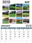 Golf Sticky Back Calendar