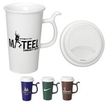 Ceramic Travel Cup with Silicone Sip Top