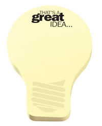 Light Bulb Die cut Post it Note Pads