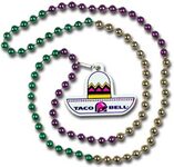 Mardi Gras Beads with Sombrero Medalion