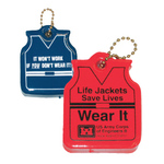 Floating Life Vest Shaped Keychain