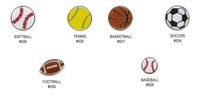 Sports Balls Shaped Lapel Pin