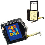 Black Tape Measure with Memo Pad