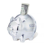 Silver Plated Piggy Bank