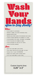 Hand Washing Magnet - 3.5x8.5 Round Corners - 25 Mil.