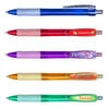 Transparent Barrel or Cap Ballpoint Pens with your custom printed branding or personalized logo.