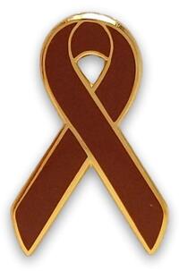 Brown Awareness / Support Ribbon Lapel Pin