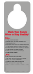 Hand Washing Door Hanger - 3x8 Laminated - 14 pt.
