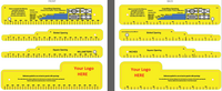 Hinged Guard Opening Scale Ruler (1.875"x20.5") 4 Pieces,