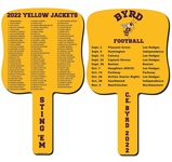 Sports Team Schedule Plastic Rally Fans / Hand Fan