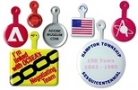 Litho Tabs / Buttons with your custom printed branding or personalized logo.