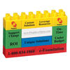 Building/Stacking Blocks Similar to LEGO® & DUPLO® Toys with your custom printed branding or personalized logo.