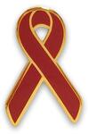 Maroon / Burgundy Myeloma Awareness Ribbon Lapel Pin
