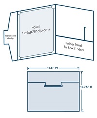Presentation Folder with Diploma/Certificate Frame/Easel