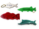 Fish Shaped Floating Keychains with your custom printed branding or personalized logo.