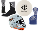 Lacrosse Themed Items and Athletic Equipment with your custom printed branding or personalized logo.