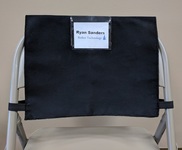 Clear Pocket on Fold Over Chair Cover