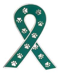 Animal Paws Awareness Ribbon Lapel Pin