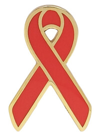 COVID-19 & Coronavirus Red Ribbon Lapel Pins