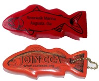Salmon / Redfish Shaped Foam Floating Keychain