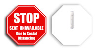 3" Stop Sign Polystyrene Button for Cloth Chairs