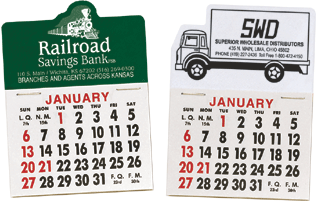 Custom Shape Peel-N-Stick Calendar with Pad... from ASI 54040 Fey Promo