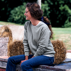 Jerzees Ladies' Crewneck Sweatshirt... from ASI 42090 ZZ OLD/Drop - Broder Bros., Co