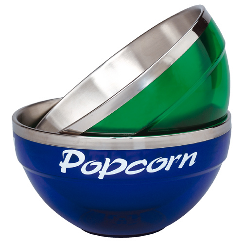 2 quart Acrylic / Stainless Steel Popcorn Bowl... from ASI 40261 Berney-Karp Inc