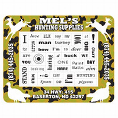 Camouflage Picture Frame with 40 Punch Out Words Magnet... from ASI 68507 The Magnet Group