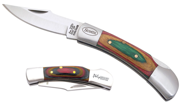 Colored Wood Handled Pocket Knife... from ASI 89320 Starline USA Inc