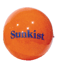 Inflatable Solid Color Orange Beachball... from ASI 39209 Beachline Corporation