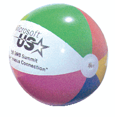 Inflatable Six-Color Beachball... from ASI 39209 Beachline Corporation