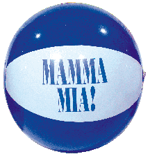 Inflatable Two-Color Blue/White Beachball... from ASI 39209 Beachline Corporation