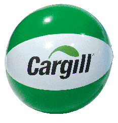 Inflatable Two-Color Green/White Beachball... from ASI 39209 Beachline Corporation