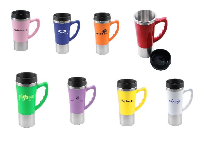 16oz Metallic Steel Grip Travel Cup... from ASI 39552 ZZ OLD/Drop - Bel Promo