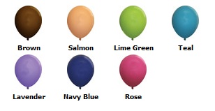 Fashion Colors Opaque Latex Balloons... from ASI 55675 Galaxy Balloons Inc