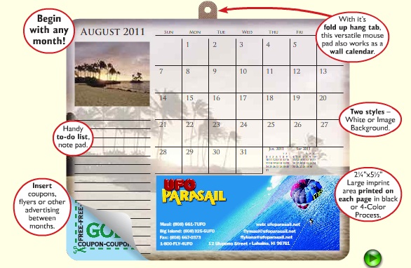 Calendar/Note Paper Mouse Pads... from ASI 49716 Digispec & CounterPoint