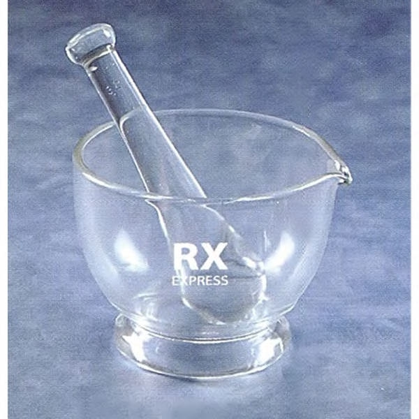 Glass Mortar & Pestle... from ASI 36545 ZZ DROPPED - Apothecary Products LLC