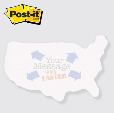 America / USA / United States - Country Shaped sticky notes... from ASI 91240 3M/Promotional Markets Dept
