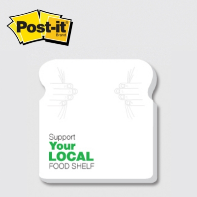 Bread / Loaf - Die Cut Post-it Note Pads ... from ASI 91240 3M/Promotional Markets Dept